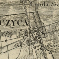 Łęczyca na mapie Kwatermistrzostwa (1843)